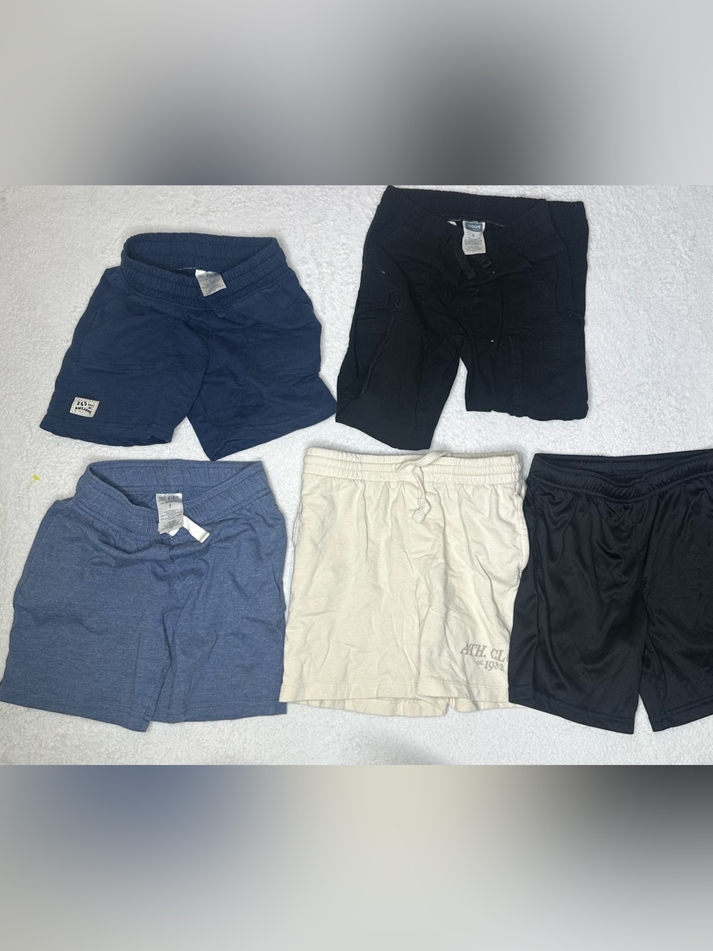 Boys Shorts Bundle | 5 Pc | 365 Kids | Sizes 6-7 | Navy Black Blue